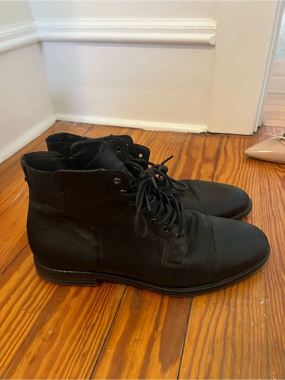 Aldo Black Men's Lace-Up Combat Boots